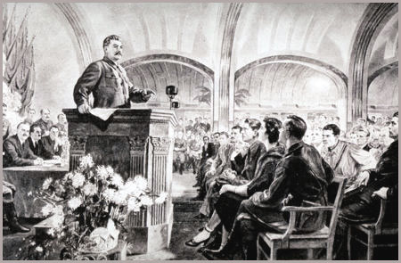 Выступление И.В. Сталина на торжественном заседании Моссовета в честь 24-ой годовщины Октября