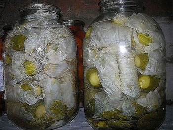 Огурцы, консервированные с капустой
