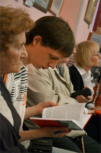 Участники встречи в Центральной районной библиотеке Приморского района